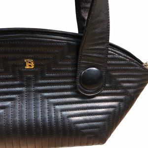 Quilted look black purse